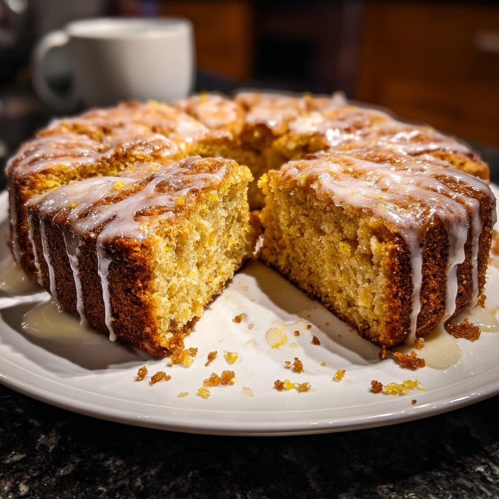 Karottenkuchen Mit Zitronen Glasur