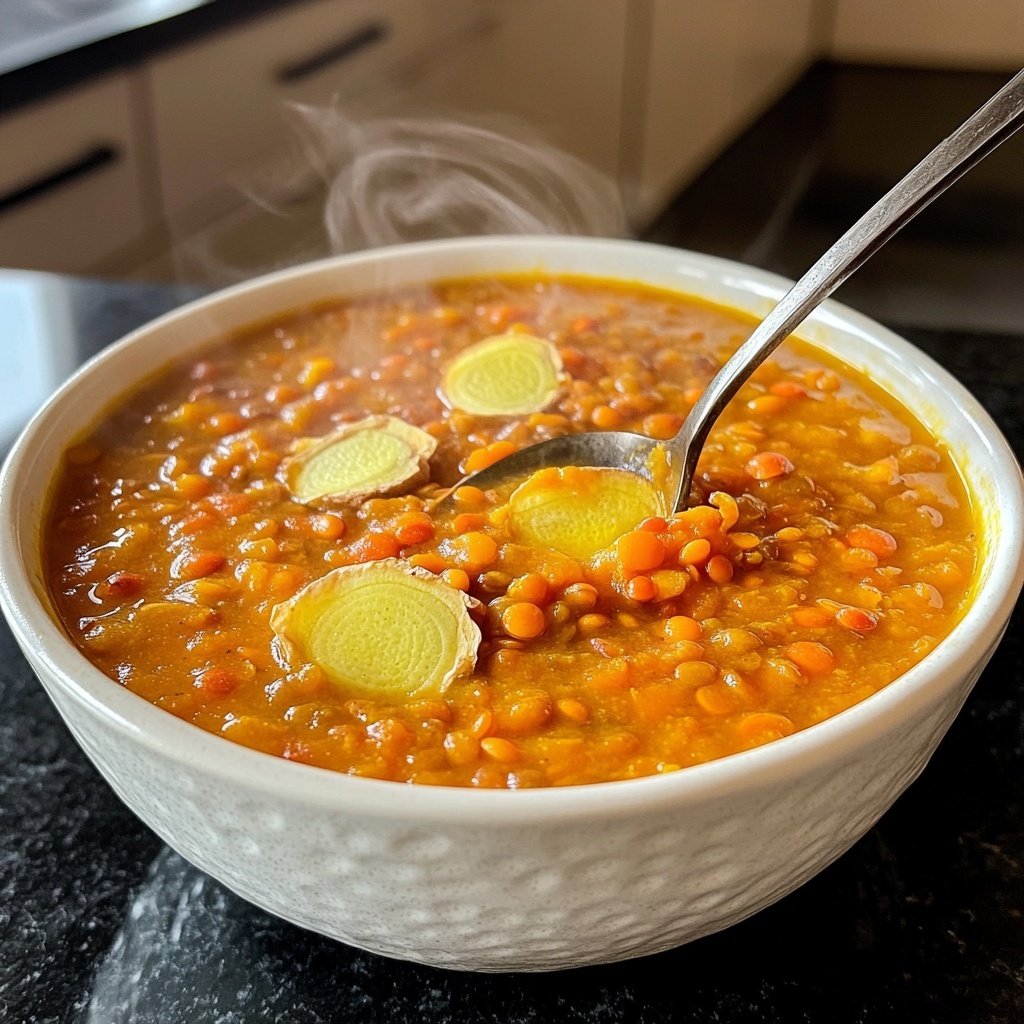 Linsensuppe mit Ingwer