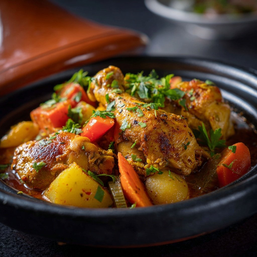 Internationale Küche Marokkanisches Hähnchen-Tagine