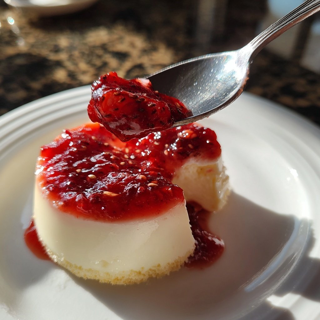 Panna Cotta mit Erdbeersauce