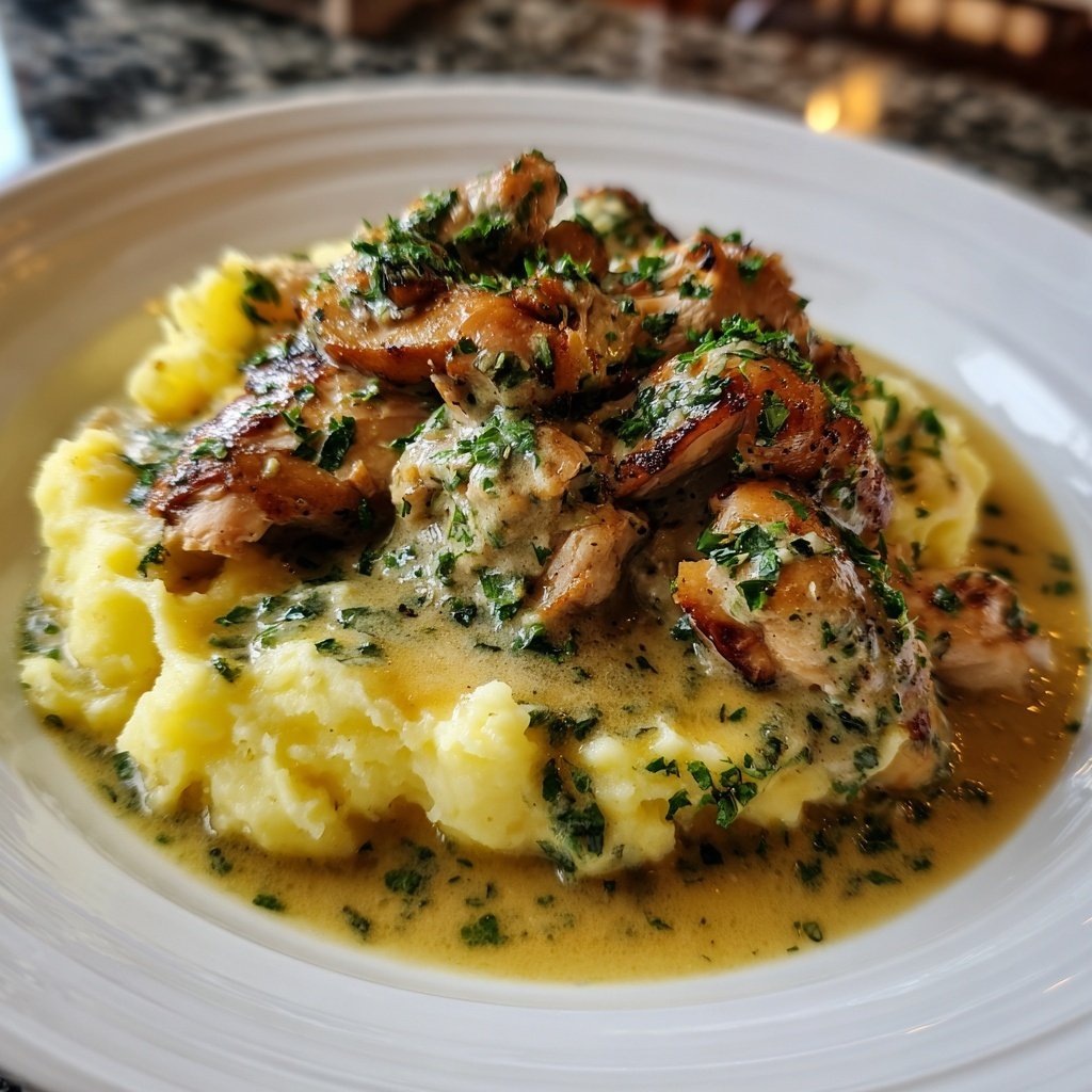 Hausmannskost Cremiges Hähnchen mit Kartoffelpüree