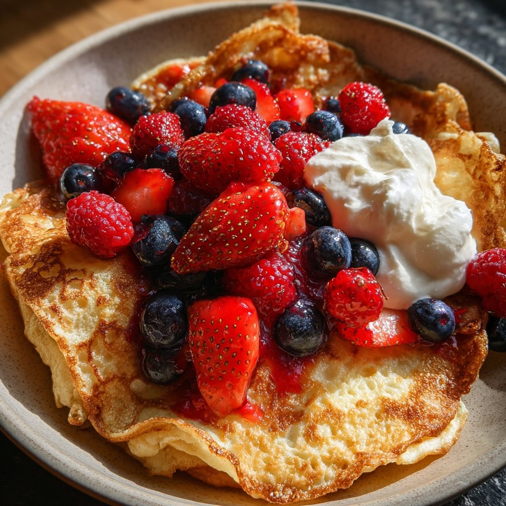 Pfannkuchen mit Beerenmix