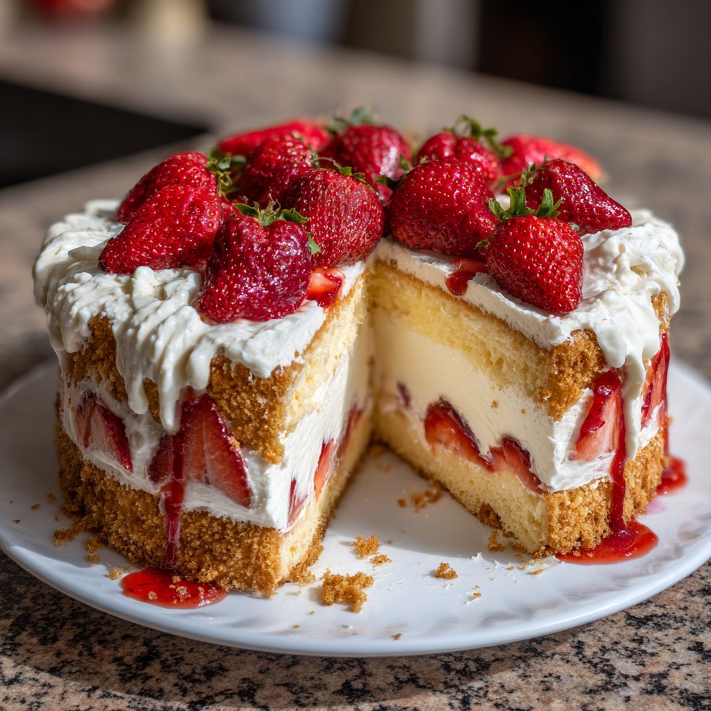 Erdbeer Sahne Kuchen Klassisch