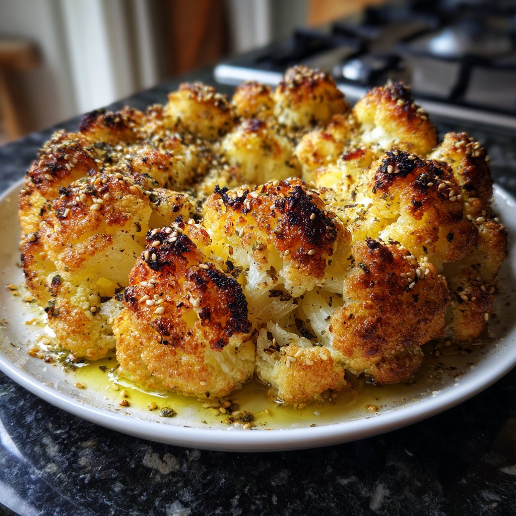 Blumenkohl mit Sesam aus dem Ofen