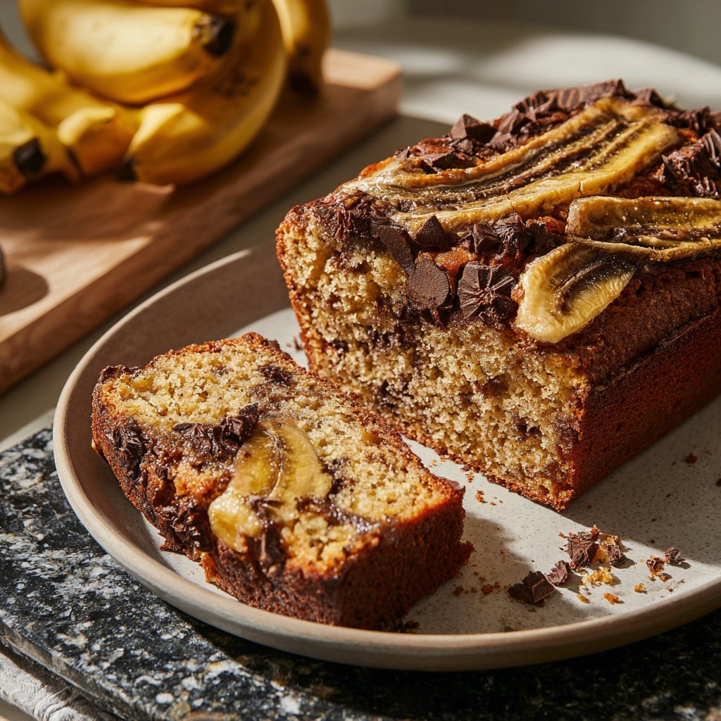 Bananenkuchen mit Schokostückchen