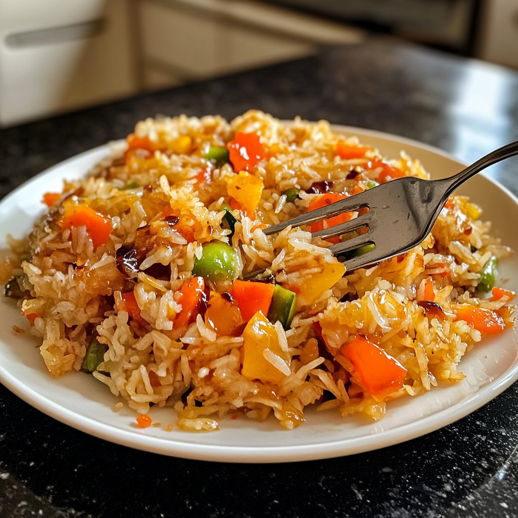 Gebratener Reis mit Sojasauce