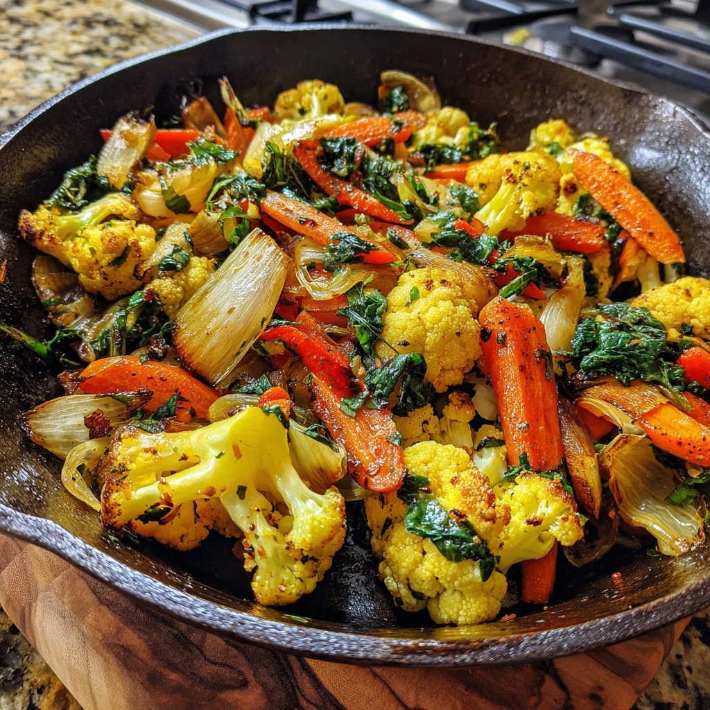 Blumenkohlpfanne vegetarisch