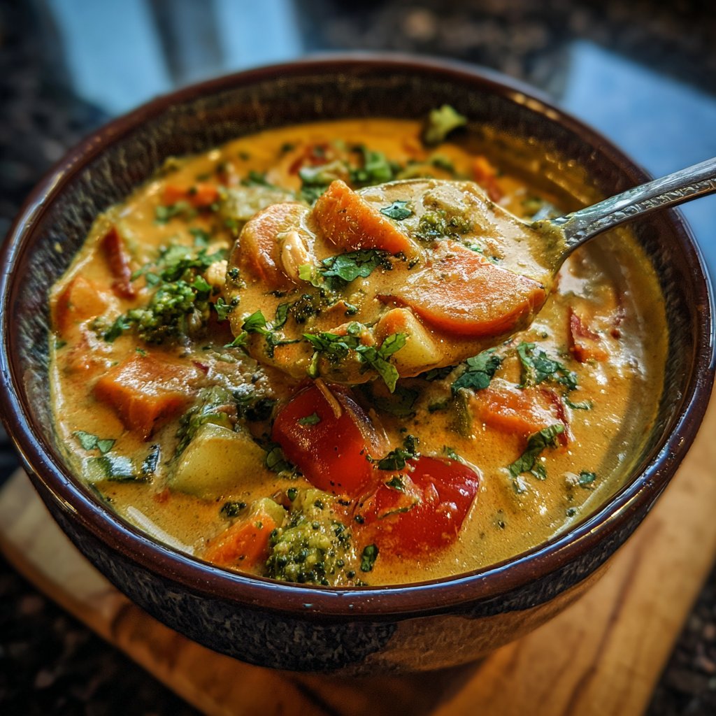 Gemüsecurry mit Erdnuss