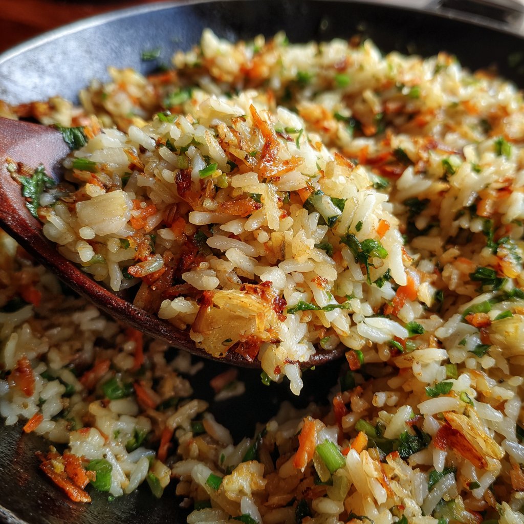 Gebratener Reis mit Knoblauch