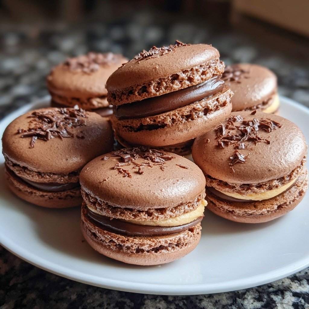 Macarons mit Schokoladencreme
