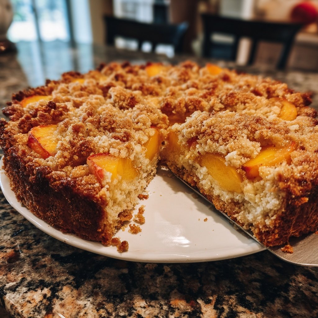 Streuselkuchen Mit Pfirsich