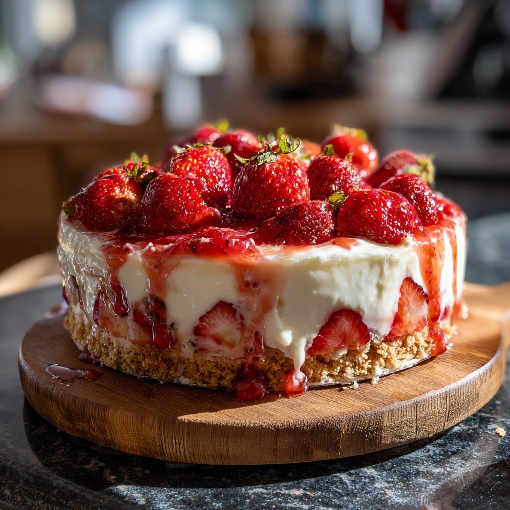 Erdbeer Joghurt Torte Mit Biskuit