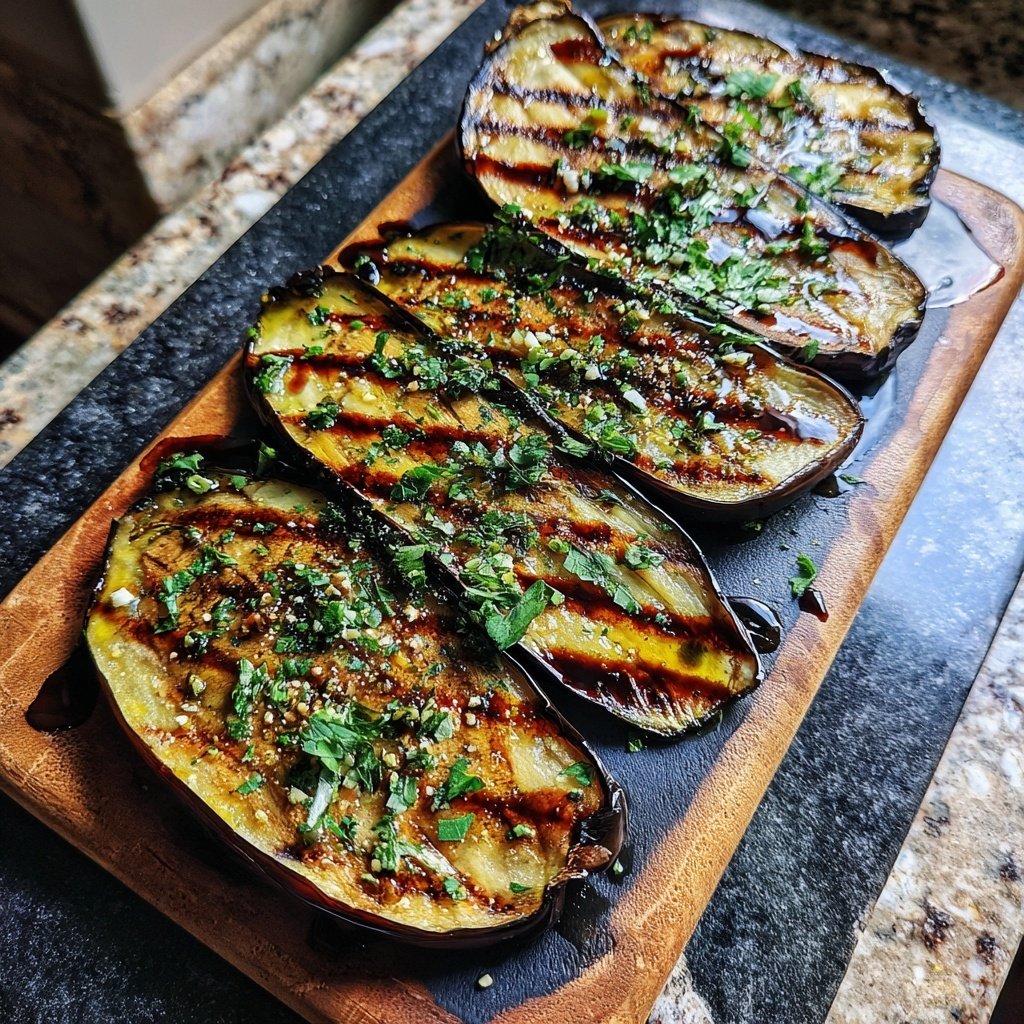 Gegrillte Auberginen Scheiben