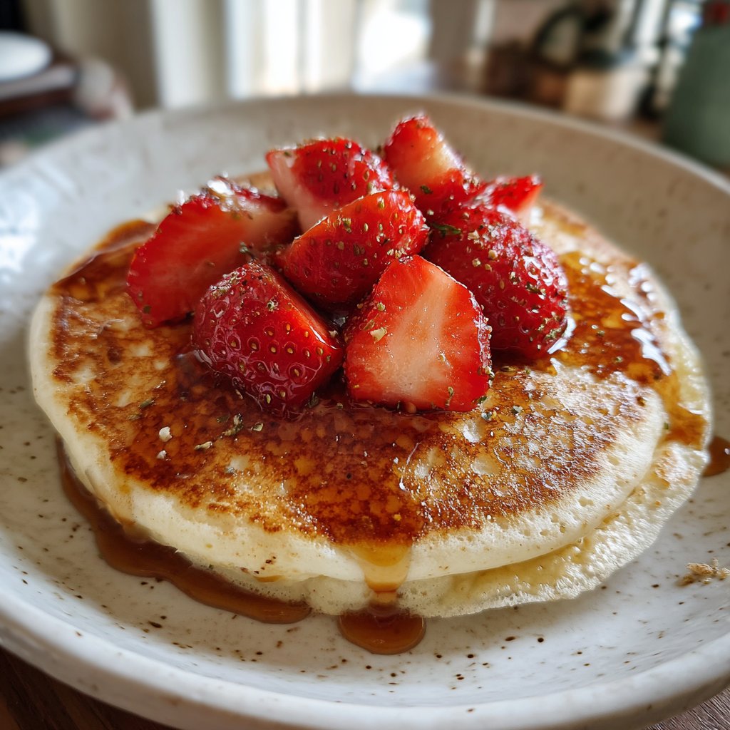 Valentinstag Frühstück mit Pfannkuchen