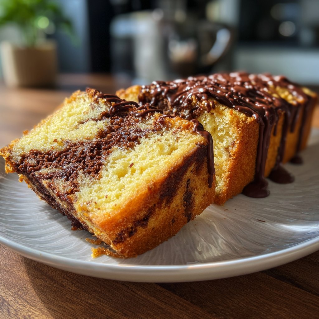 Blechkuchen mit Vanille und Schokolade