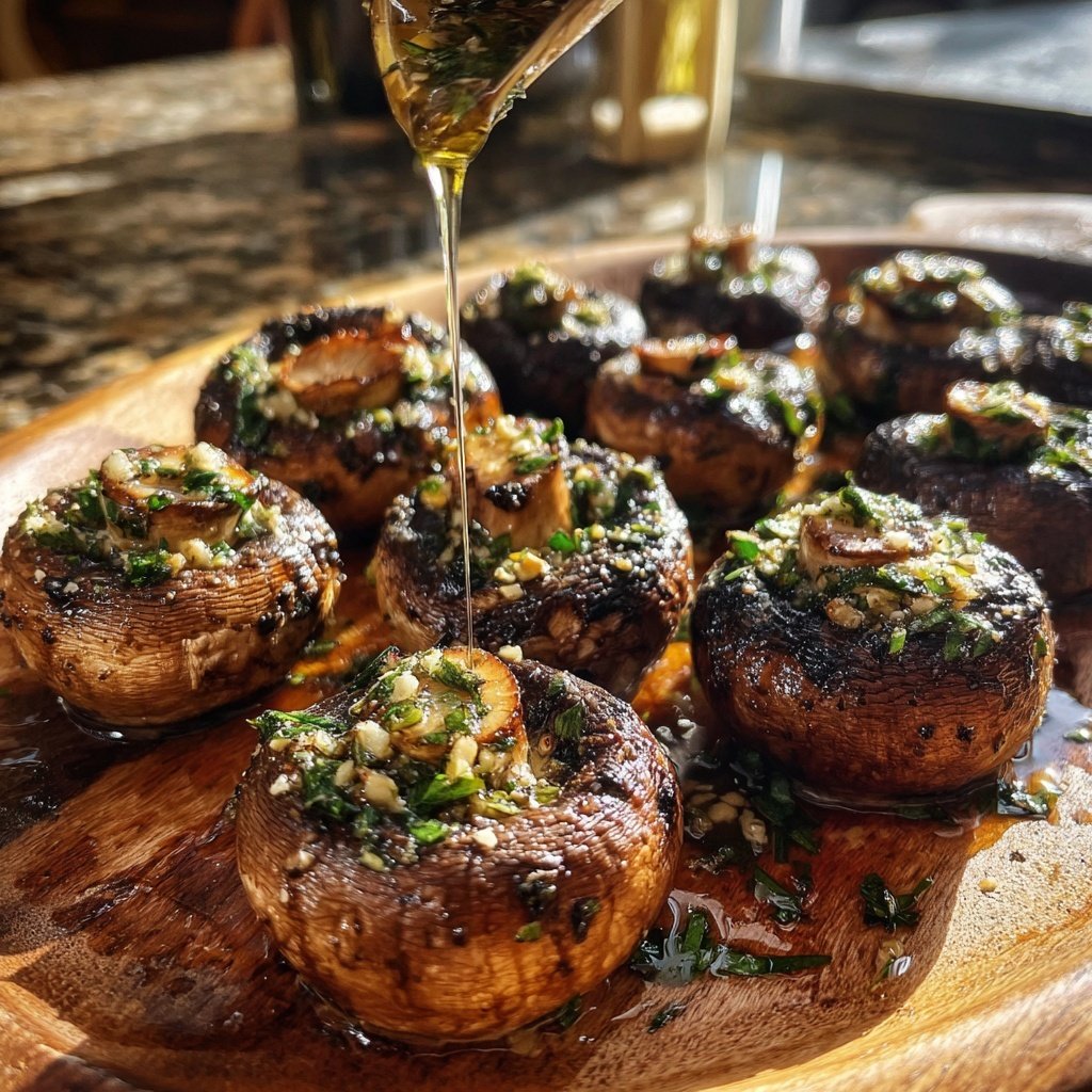 Gegrillte Champignons Mit Knoblauch